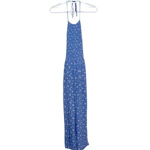 EUC American Eagle Blue Halter Jumpsuit